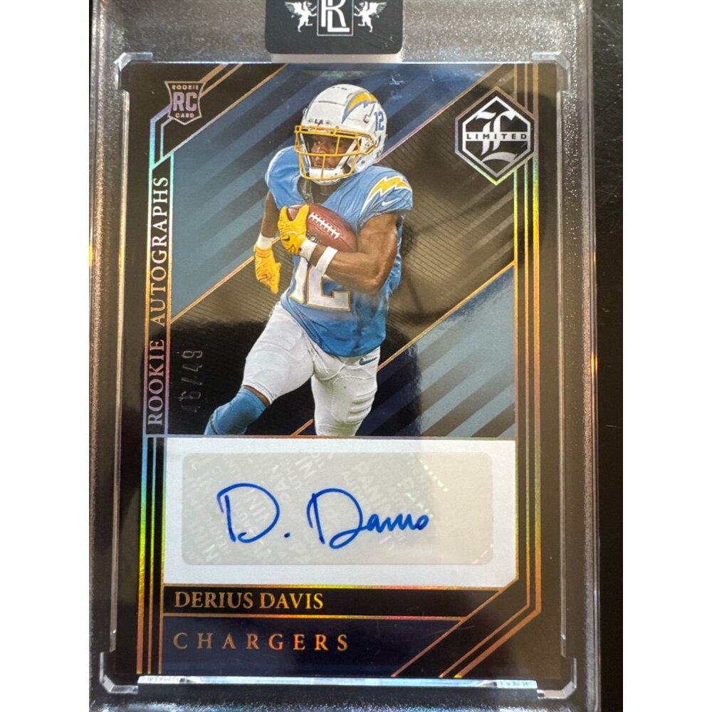 2023 Panini Limited DERIUS DAVIS Rookie Auto #231 /49 RC Chargers